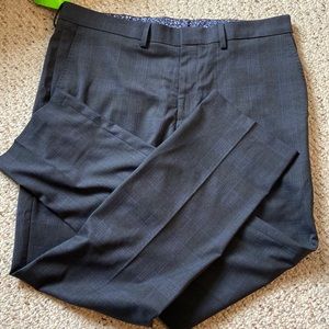 NWOT men’s JM Haggar dress pants size 36 x 30 gray and blue striped